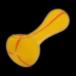 Smoke Cartel Frit Glass with Rasta Line Spoon Pipe - 4.5 in.