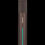 Front view of the Puffco Pivot Vaporizer, a sleek, black cylindrical device displayed on a dark background.