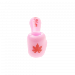 A close-up of the “Puff Puff Pass “Pink Kush” Strain Pipe, displaying a pink glass pipe against a plain white background.