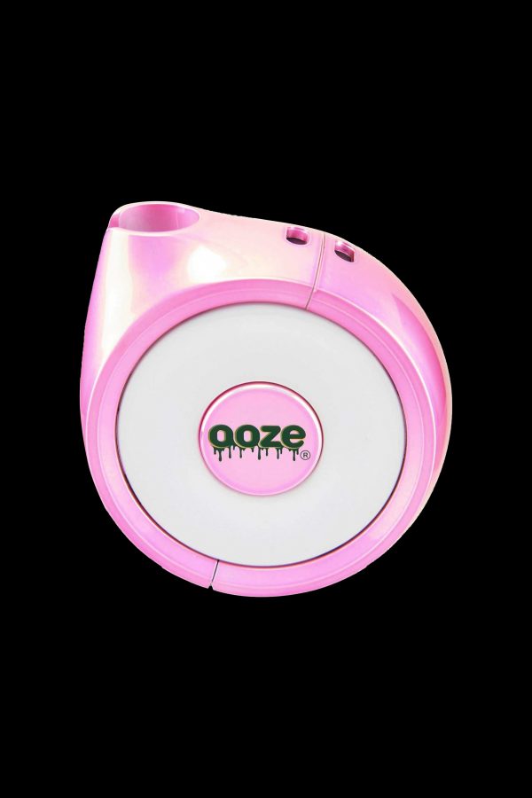 Pink Ooze cannabis oil applicator with logo.