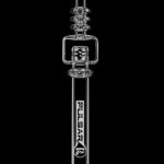 A close-up view of the Pulsar Quartz Deco Dab Straw Collector, showcasing its slender form and clear quartz tip.