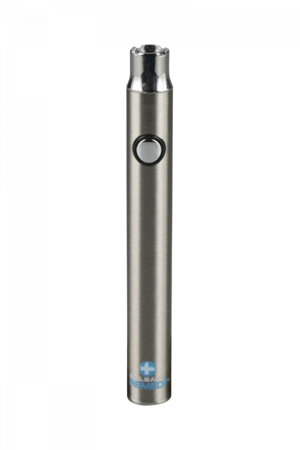 Front view of the Pulsar ReMEDi Variable Voltage Battery with Preheat, showcasing its sleek, cylindrical design on a plain white background.
