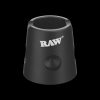 Black RAW smokers rolling box with a rotating compartment.