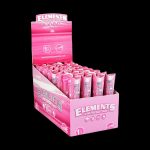 Box of pink Elements rolling cones.
