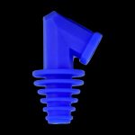 Blue silicone downstem for a water pipe.