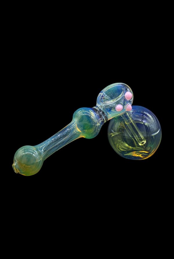 LA Pipes Fumed Bubbler Pipe - The Silver Hammer