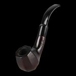 A side view of the Pulsar Bent Octagon Brandy, showcasing its glossy, brandy-colored finish and distinctive octagonal shape.