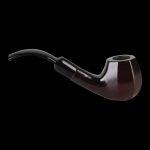 A side view of the Pulsar Bent Octagon Brandy with a gently curved neck and dark brown finish.