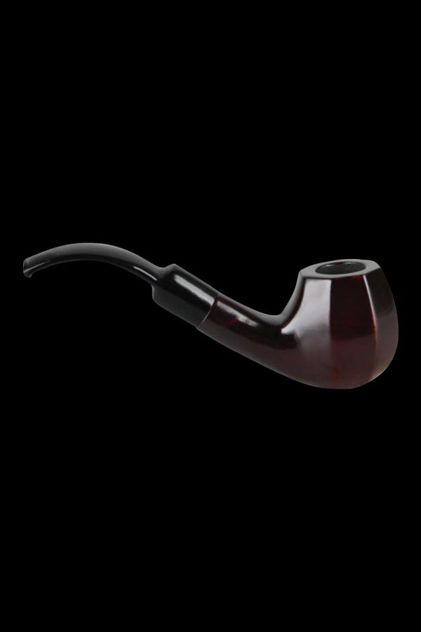 A side view of the Pulsar Bent Octagon Brandy with a gently curved neck and dark brown finish.