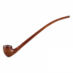 A side view of the Pulsar Churchwarden Tomahawk, showcasing its long, curved stem and brown finish.