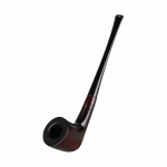 A side view of the Pulsar Dublin Wooden Sherlock Pipe, showing the curved stem and dark wood finish against a plain white background.