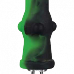 Front view of the Silicone Vapor Straw with Quartz Tip, showing its slender profile and reflective metallic tip against a plain background.