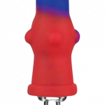 Front view of the Silicone Vapor Straw with Quartz Tip, featuring a blue silicone body and a clear quartz tip.