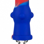 Front view of the Silicone Vapor Straw with Quartz Tip, displaying a slender, elongated straw with a shiny quartz tip.