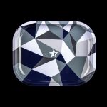 Geometric patterned rolling tray with a star motif.