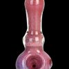Front view of the Space Moss Spoon Pipe, a vibrant, speckled glass pipe with a rounded bowl and curved mouthpiece.