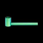 Green glass pipe for smoking cannabis.