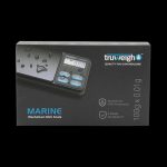 Front view of the Truweigh Marine Washdown Mini Scale, a compact digital scale with a black casing and a clear display.