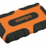 Front view of the Truweigh Tuff-Weigh Mini Scale, a compact digital scale with a dark background.