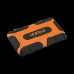 Front view of the Truweigh Tuff-Weigh Mini Scale, a compact black and gray digital scale against a plain white background.