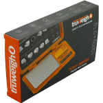 Front view of the Truweigh Tuff-Weigh Mini Scale against a white background, showing its digital display and sleek, compact design.