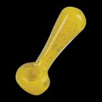 Yellow glass smoking pipe.