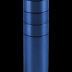 Blue metal grinder for cannabis.