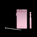 Pink Onrok cannabis oil applicator with applicator tip and straw.