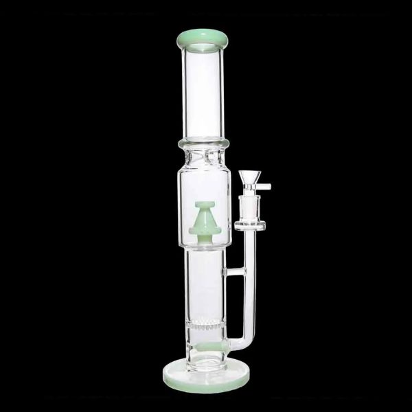 Smoke Cartel Straight Tube with Stacked Percs Bong - 17 in.