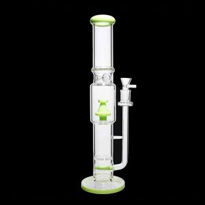 Smoke Cartel Straight Tube with Stacked Percs Bong - 17 in.