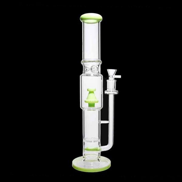 Smoke Cartel Straight Tube with Stacked Percs Bong - 17 in.