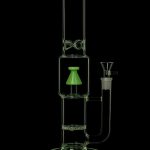 Smoke Cartel Straight Tube with Stacked Percs Bong - 17 in.