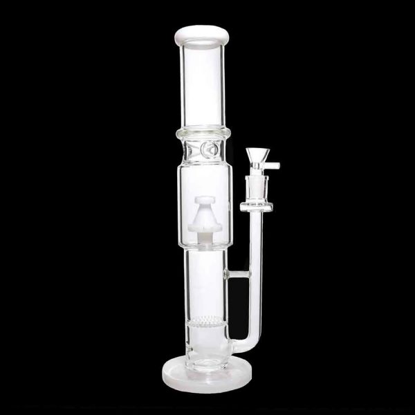 Smoke Cartel Straight Tube with Stacked Percs Bong - 17 in.