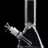 Clear glass bong isolated on a black background.