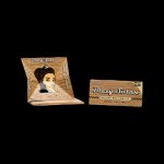 A product shot of a ""Blazy Susan"" deluxe rolling kit, featuring slim rolling papers, tips, and a small tray, with vintage-style branding and a portrait of a woman on the packaging."