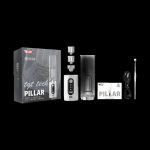 Yocan TGT Tech Pillar vaporizer kit with box, device, accessories, and instruction manual.