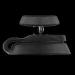 Sleek black cannabis storage case with a hinged lid.