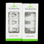 A side view of the Airistech HeadBanger Dab Replacement Coil - 5 Pack, displayed in clear packaging with branded details.