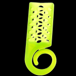 Green glass cannabis oil burner pipe with perforated barrel.