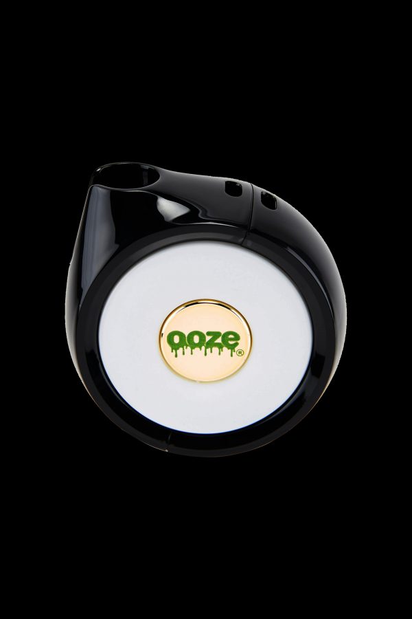 Black Ooze cannabis vaporizer with gold logo.