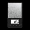 Front view of the Truweigh Riot Scale, displaying a digital readout on its black, compact surface.