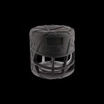 Black silicone sleeve for a cannabis concentrate container.