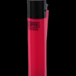 Pink Clipper lighter isolated on a white background.