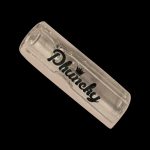 Clear glass blunt tip with “Dhuncky” script logo.
