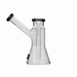 Sleek Tyson 2.0 Upper Cut Bubbler with clear glass and metallic accents, perfect for a smooth smoking experience.