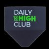 Black cannabis smoking ashtray with green text reading "DAILY HIGH CLUB."
