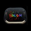 A sleek, black cannabis storage case with colorful “Daily High Club” lettering.