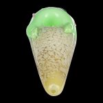 A close-up shows the Single Scoop Ice Cream Spoon Pipe, a clear glass pipe shaped like a scoop of ice cream.