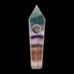 Front view of the Stone Pipe, a slender, textured pipe with a dark background emphasizing its form.