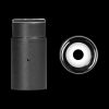 Close-up of the Aurora Halo Ceramic Quartz Atomizer, showing its cylindrical shape against a black background.